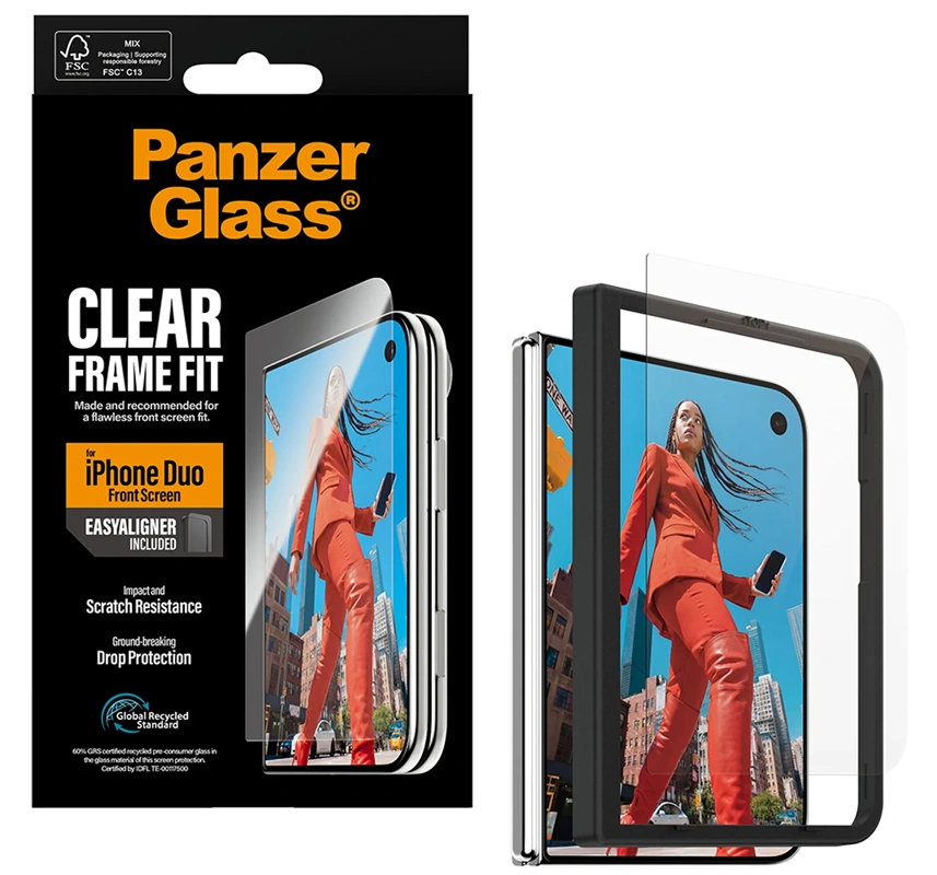 Panzerglass iPhone Duo apsauginis stikliukas, skaidri, 4 nuotrauka